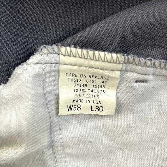 Vintage Levis Sta-Prest Pants Mens 38x30 Gray Straight Leg Dress Slacks USA 90s - Picture 6 of 13